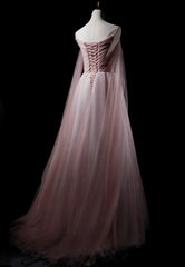 Bridesmaid Dresses Mauve, Pink Sweetheart Tulle Long Elegant Evening Dress, Pink Prom Dress