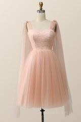 Prom Dress Country, Pink Tulle Corset Short Party Dress