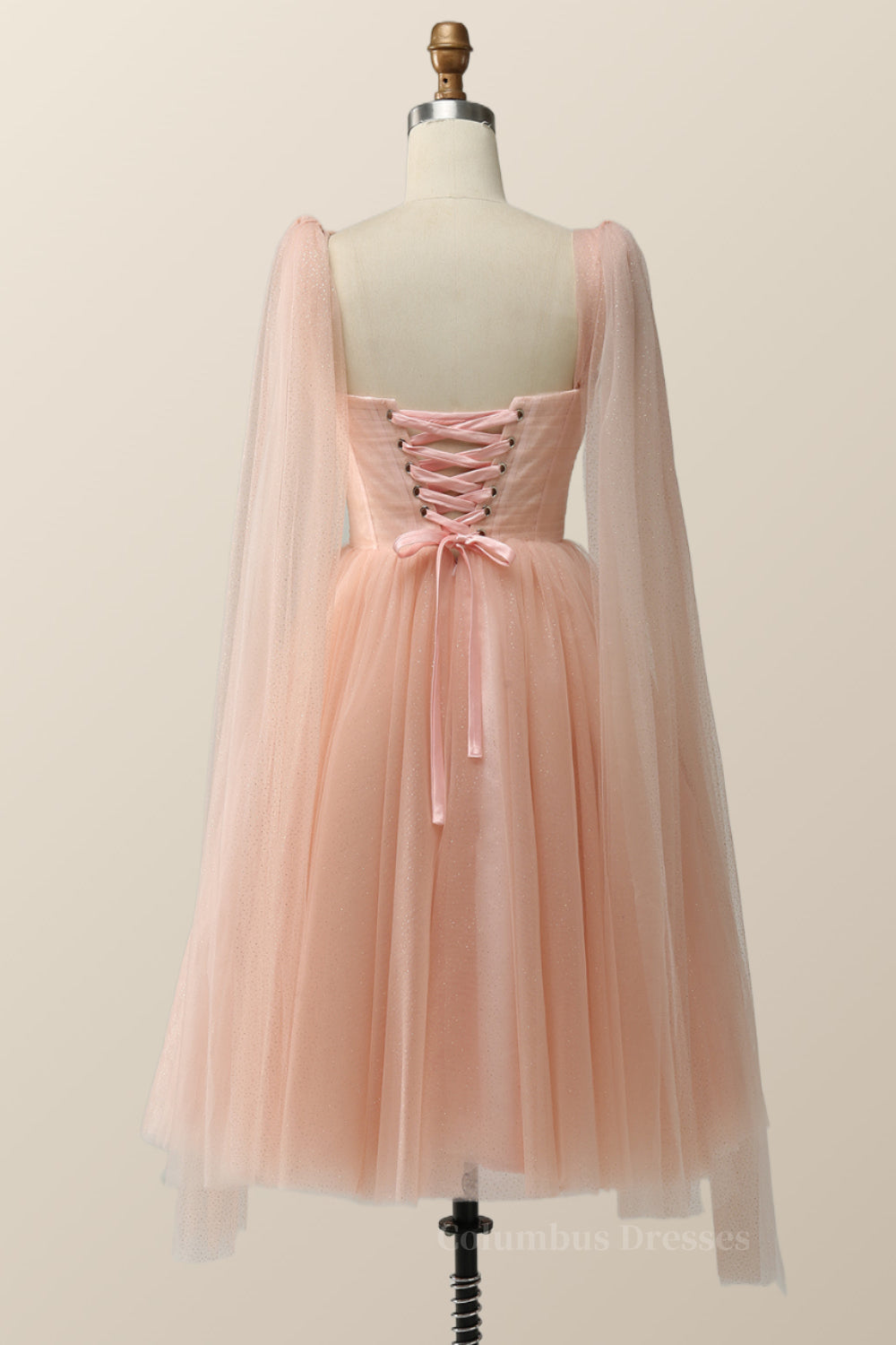Prom Dresses Blue Light, Pink Tulle Corset Short Party Dress