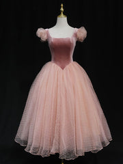 Homecomming Dresses Long, Pink tulle short prom dress pink tulle homecoming dress