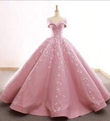 Formal Dresses Midi, Ball Gown Pink Quinceanera Dresses Sweet 16 Dresses Lace Up