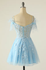 Prom Dress Fabric, Princess Lavender Lace Short A-line Homecoming Dress