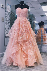 Prom Dresses Brands, Princess Sweet 16 Dress Sweetheart Neck Tulle Long Prom Dress