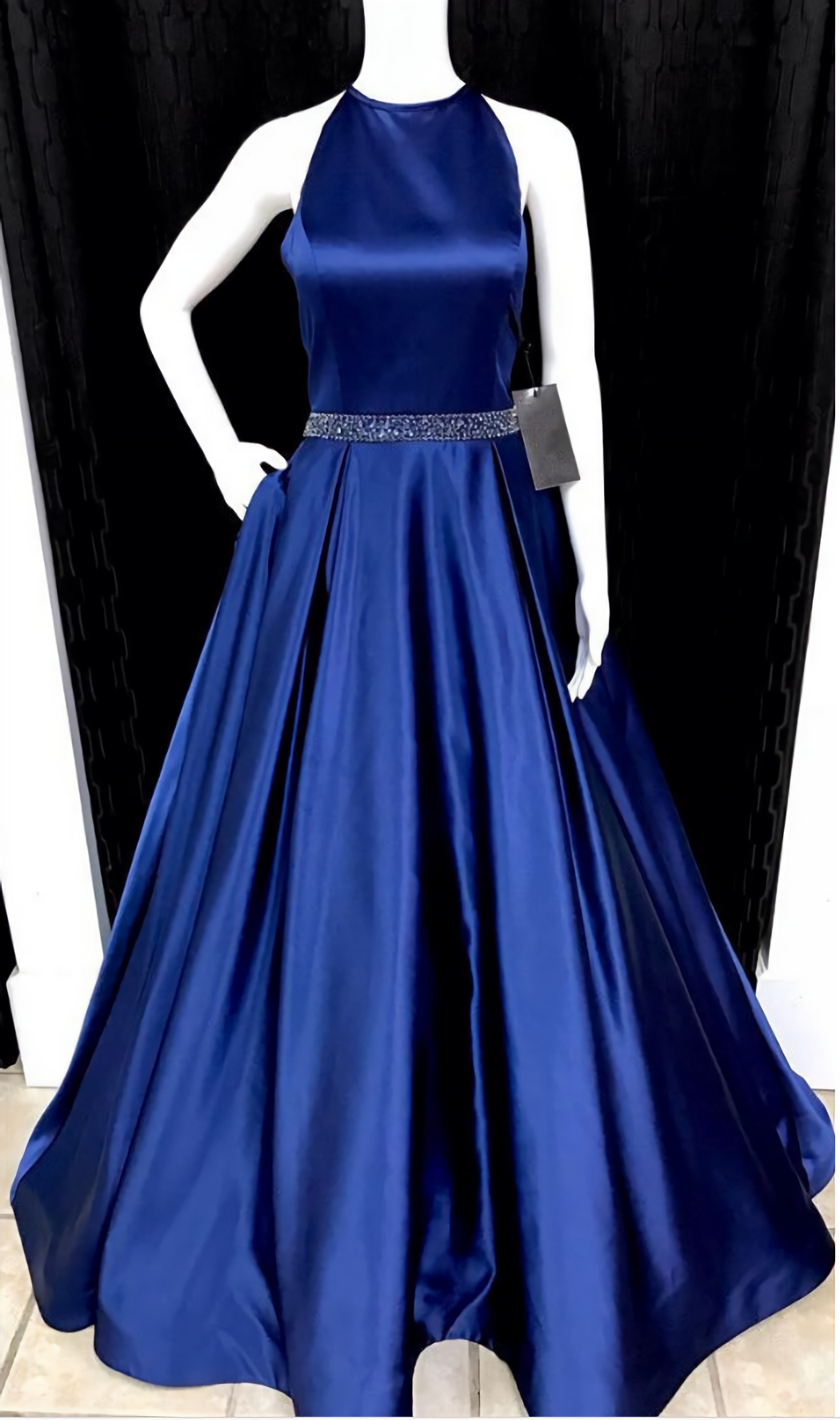 Formal Dress Shopping, 2024 Newly A-Line/Princess Satin Royal Blue Prom Dresses