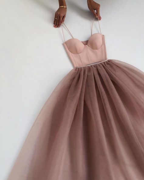 Prom Dresses With Pockets, Dusty Rose A-Line Tulle Floor Length Spaghetti Straps Sweetheart Evening Party Dresses Prom Dresses