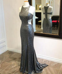 Prom Dress On Sale, Trumpet/Mermaid Sequence Black 2024 Prom Dresses
