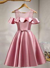 Bridesmaid Dress Shopping, Pink Short Girls Cute Short Prom Dresses