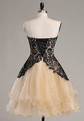 Bridesmaid Dresses Mismatching, Black Lace Sweatheart Cute Short custom Elegant Wowen Short For Teens Prom Dresses