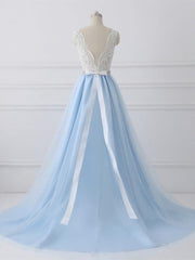 Bridesmaid Dress Long Sleeves, Sky Blue Long Elegant For Teens Beauttiful Prom Dresses