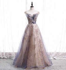Homecoming Dresses Sweetheart, Cute Tulle Sequins Long Prom Dress, Evening Dress