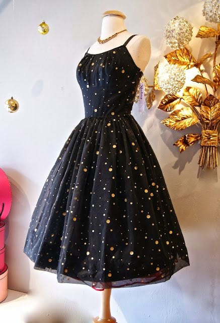Dress Short, sexy spaghetti straps black shiny short homecoming dress party dresses