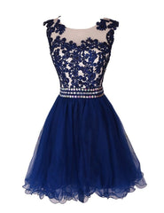 Wedding Dresses Accessories, Navy Blue Lace Short With Waist Beadings Royal Blue Custom Made Mini Length Women Skirt Prom Dresses