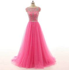 Couture Gown, Pink Prom Dresses, Pink Evening Gowns Simple Formal Dresses, Prom Dresses, Teens Fashion Evening Gown Beadings Evening Dress, Pink Party Dress, Prom Gowns