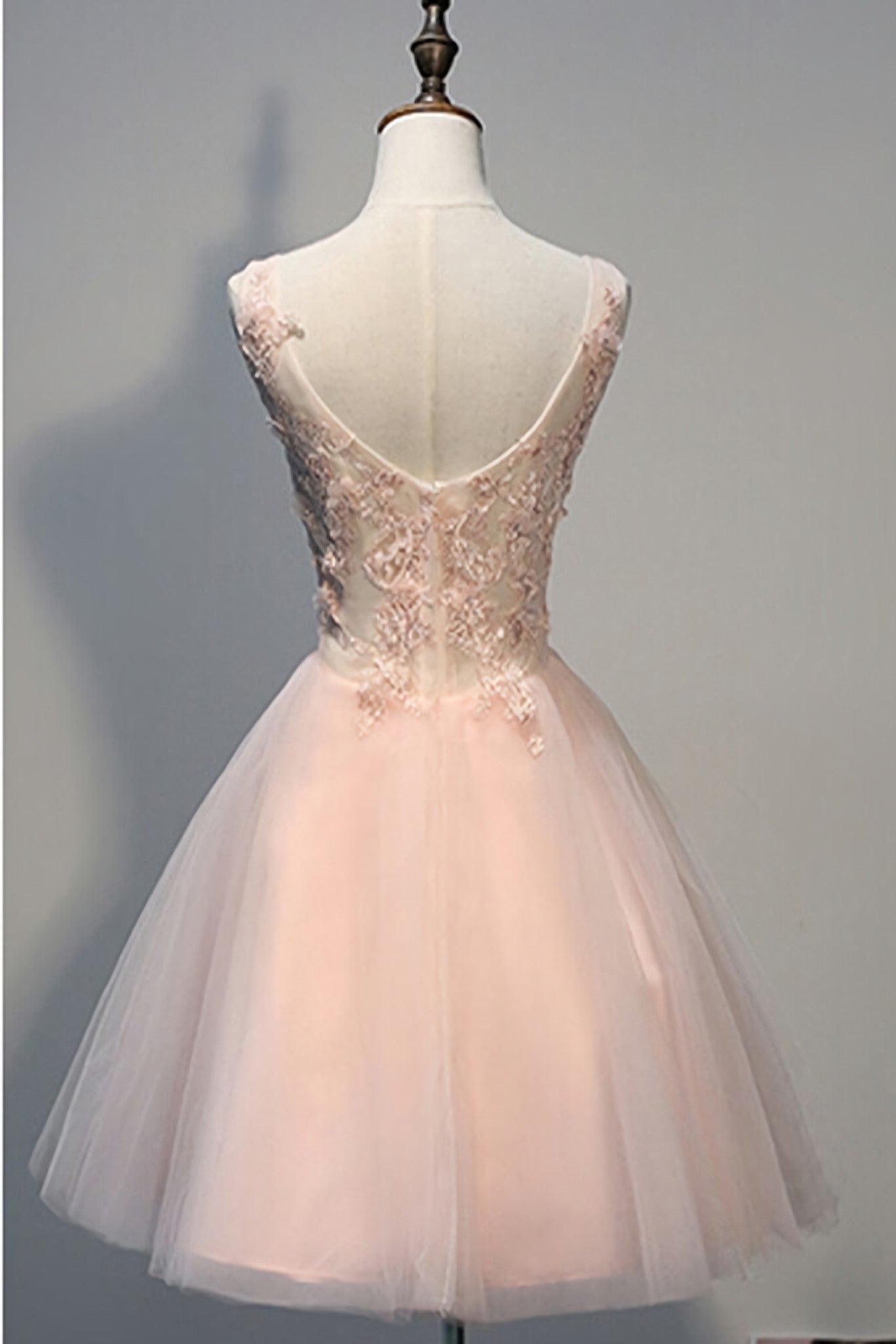 Bridesmaid Dress Red, Blush Pink V Neck Applique Short Top Selling 2024 Homecoming Dresses