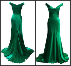 Party Dress Beige, Green Elegant Simple Modest Evening Dresses