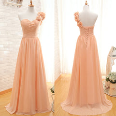 Wedding Dress Idea, One Shoulder Pretty Chiffon Simple Fall 2024 Beautiful Evening Dresses