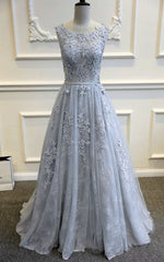Wedding Dress White, gray blue lace wedding dress elegant blue gown a line lace tulle custom made wedding dress