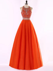 Party Dresses Long Dresses, 2 Piece Prom Dresses, New Style Evening Gowns
