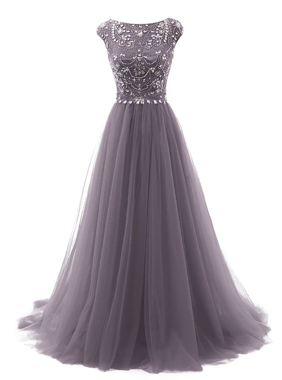 Bridesmaid Dresses Blues, Grey Beading With Flower Type Modest Long Floor Length For Teens Prom Dresses