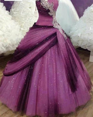 Bridesmaid Dress Styles Long, Beautiful Strapless Gorgeous Sequin Shiny Sparkly For Teens Prom Dresses