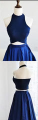Bridesmaids Dresses For Beach Weddings, Beautiful Halter Royal Blue Long 2024 Prom Dresses