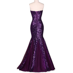Party Dresses For Weddings, Sequin Long Sparkly Dark Salmon Purple Evening Dress, Elegant Formal Dresses, Mermaid Evening Gowns High Quality