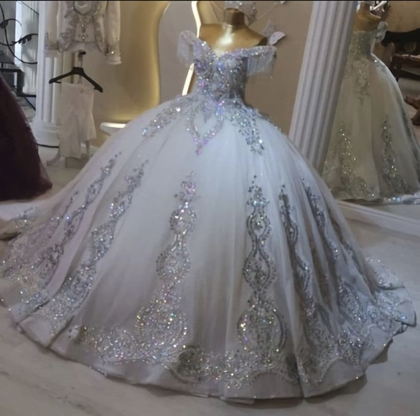 Wedding Dress Simple Elegant, quinceanera dress Ball Gown Prom Dresses Evening Gown Wedding Dress