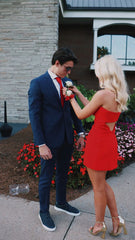 Formal Dress Outfits, Red Strapless Tight Homecoming Dress,22th Birthday Party Dress
