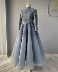 Wedding Dress Fit, Royal blue prom dresses lace Beaded evening dress,Wedding Party Dress