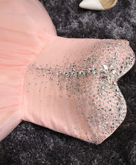 Party Dress Long, Pink A Line Sweetheart Neck Short Prom Dress, Homecoming Dresses