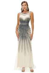 Bridesmaid Dresses Mismatched Winter, Sequin Bead Sleeveless High Neck Mermaid Prom Dresses
