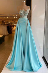 Prom Dresses Under 100, Sexy Sleeveless Sparkly Sequins Mermaid Prom Dress with Detachable Train