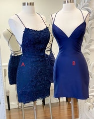 Prom Dresses Websites, Sexy Straps Sheath Short Homecoming Dress Lace Backless