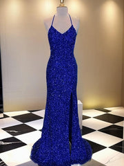Prom Dress Blush, Sheath V-neck Sequin Sweep Train Velvet Sequins Dress