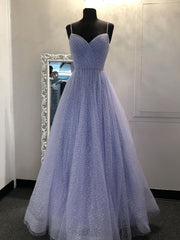 Party Dress Size 42, Shiny Purple Long Prom Dresses, Shiny Purple Long Formal Evening Dresses