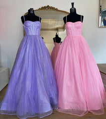 Prom Dresses 2058, Shiny Purple Pink Long Prom Dresses, Purple Pink Long Formal Evening Dresses