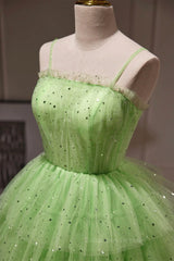 Quince Dress, Short Green Prom Dresses, Short Green Graduation Homecoming Dresses