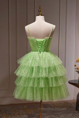 Green Dress, Short Green Prom Dresses, Short Green Graduation Homecoming Dresses