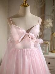 Bridesmaides Dresses Short, Short Pink Beaded Prom Dresses, Short Pink Beaded Formal Homecoming Dresses