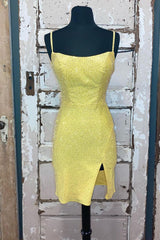 Bridesmaids Dresses Color Palettes, Short Tight Yellow Homecoming Dress,Crystal Beaded Semi Formal Dresses