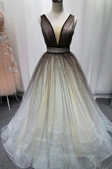 Bridesmaids Dresses Fall Wedding, Simple Coffee tulle sequin long prom dress coffee evening dress
