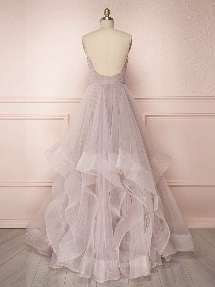 Party Dress Pinterest, Simple Lotus root starch tulle long prom dress, tulle evening dress