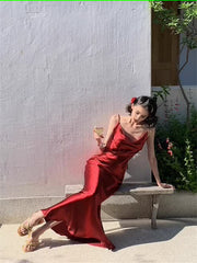 Eenvoudige zeemeermin banden bordeauxe prom -jurk 21e verjaardag outfits