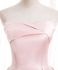 Formal Dresses Cocktail, Simple Pink Satin Long Prom Dress, Pink Formal Bridesmaid Dress