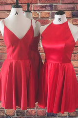 Evening Dresses Black, Simple Short Red Homecoming Dresses,Cocktail Dresses Classy
