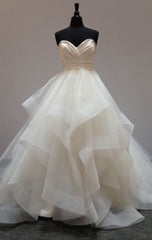 Wedding Dress Casual, Simple Sweetheart Neck Tulle Long Wedding Dress,Corset Back Bridal Gown