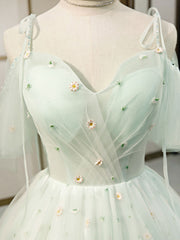 Bridesmaids Dress Trends, Simple Sweetheart Neck Tulle Short Prom Dresses, Puffy Green Homecoming Dresses