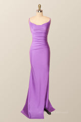 Bridesmaid Dress Online, Simply Lilac Mermaid Long Dress with Open Back