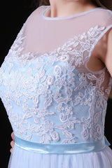 Reception Dress, Sleeves Appliques Sheer Lace Button Floor Length Tulle Prom Dresses