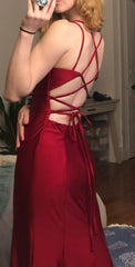 Party Dress Christmas, Spaghetti Straps Mermaid Long Prom Dress